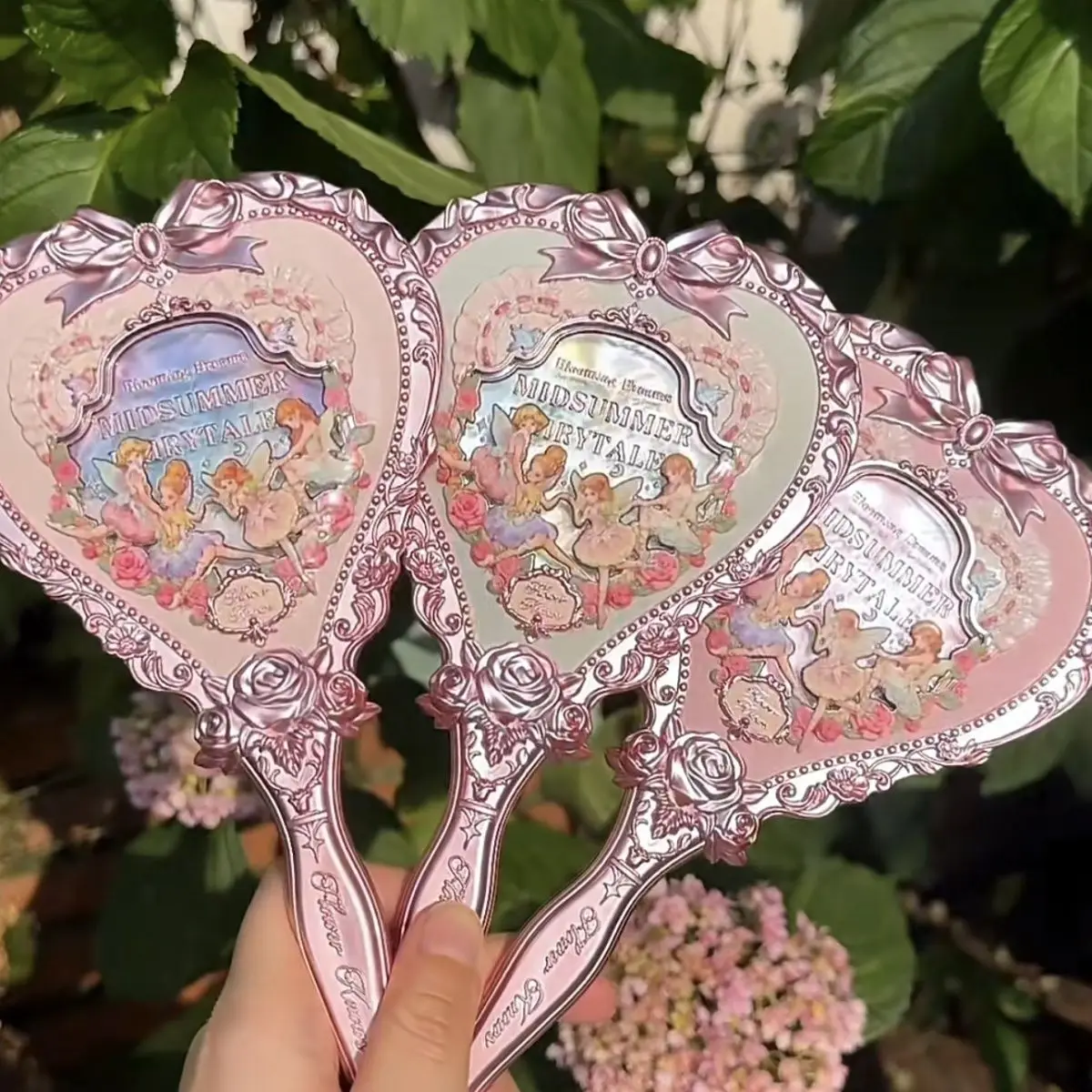 Ручное зеркало с изысканным зеркалом для девушек портативное макияжа подарок