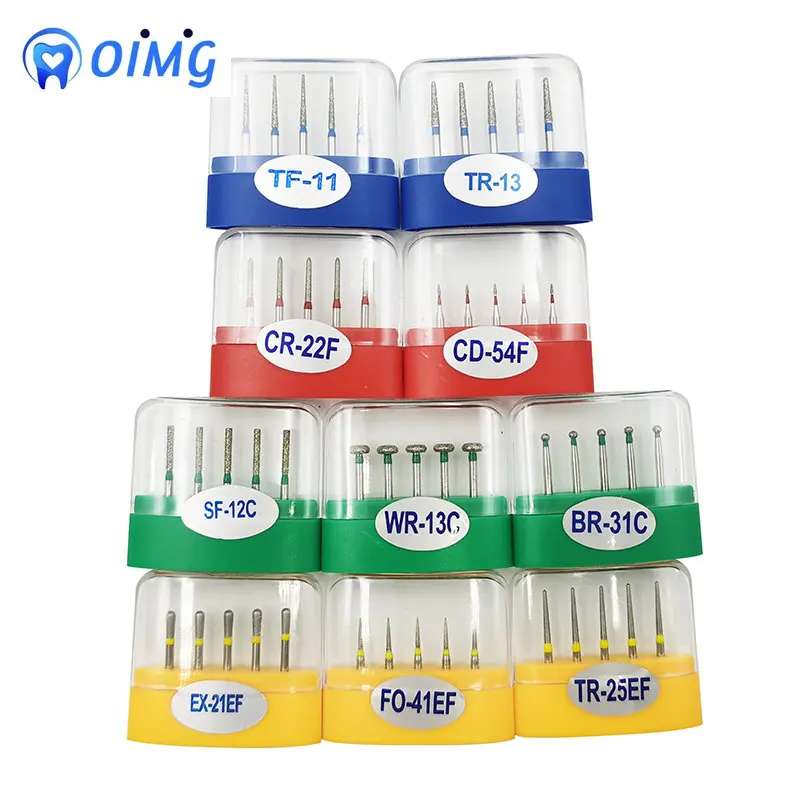 

10 Kinds Diamond Turning Needles for Dentistry High-Speed Handpieces Abrasive Wheel Turning Needles for Grinding and Preparing