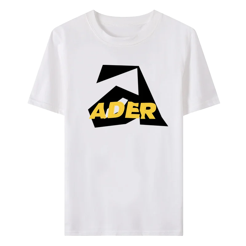 

ADER Unisex Alphabet Print Round Neck Short Sleeve Versatile T-Shirt