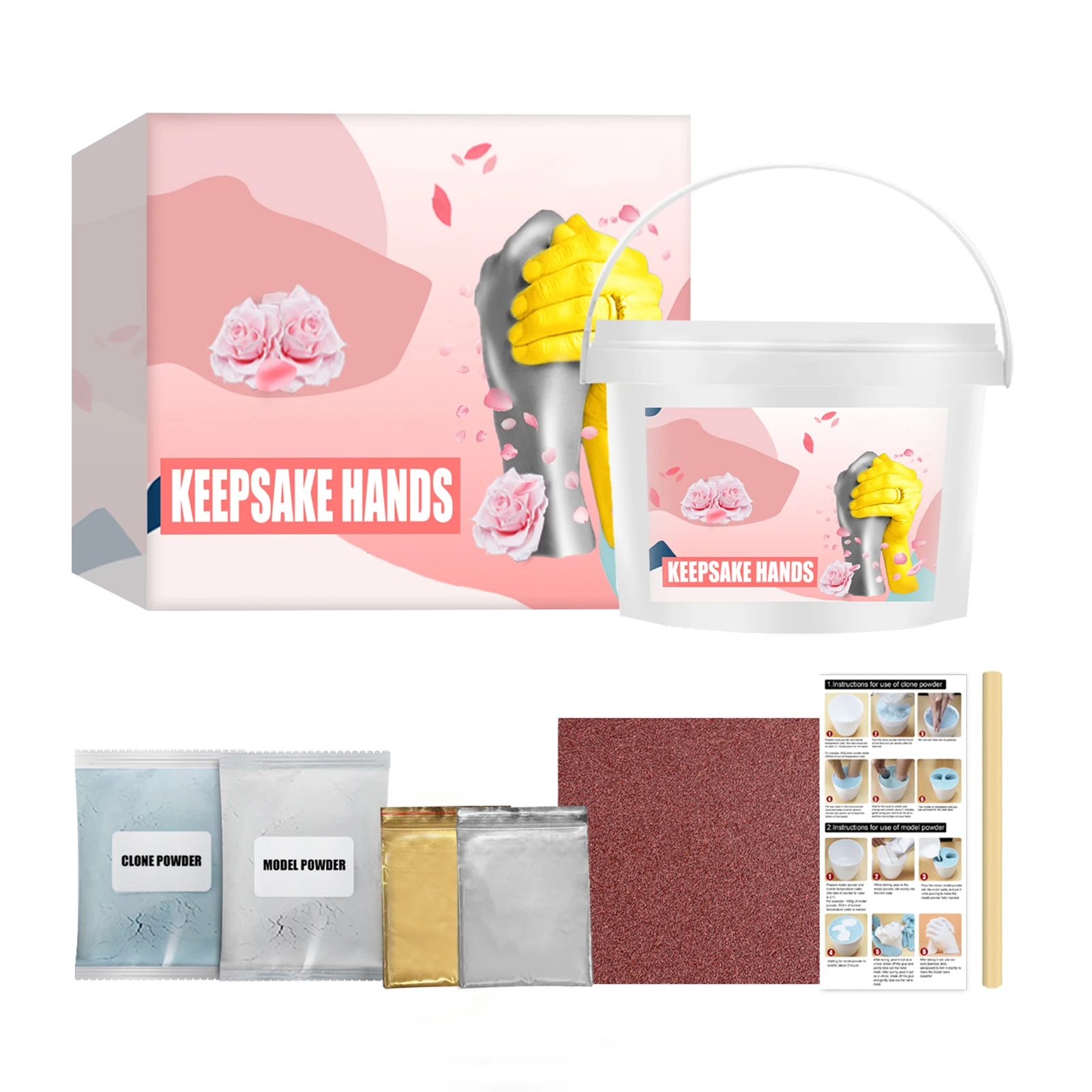 

Child Keepsake Hands Casting Kit Large DIY Plaster Statue Molding Kit Hand Holding DIY Keepsake Hand Casting Plaster Sculptures