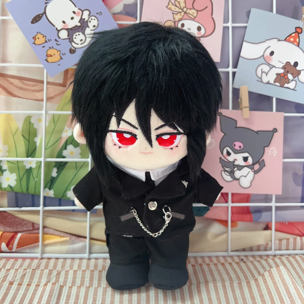 

Anime Game Black Butler Sebastian Michaelis 20cm Cute Plush Stuffed Body Doll Toys Cosplay Dress Up Clothing Pillow Xmas Gifts