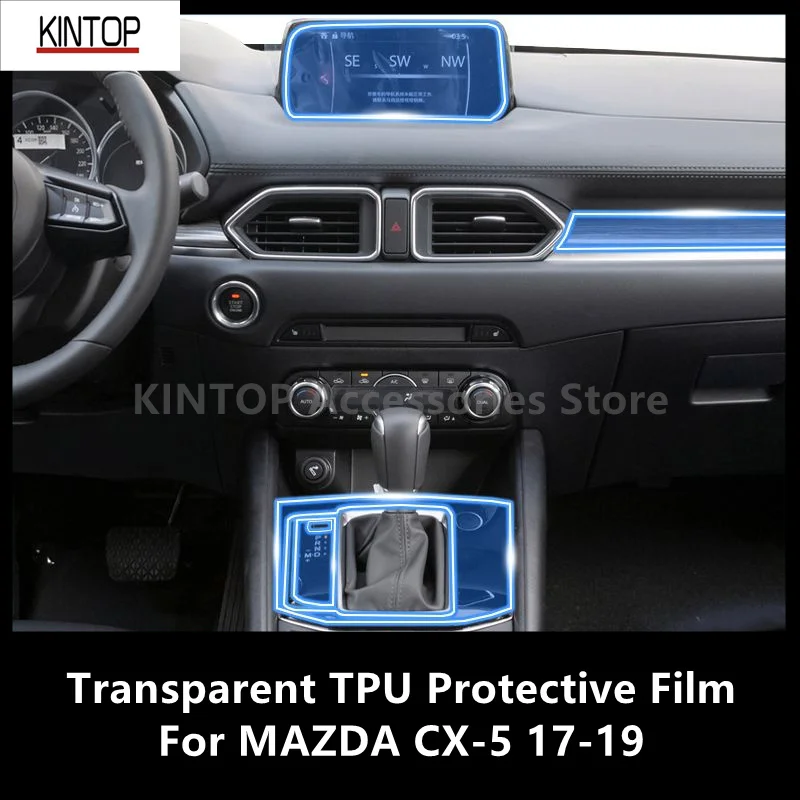 

For MAZDA CX-5 17-19 Car Interior Center Console Transparent TPU Protective Film Anti-scratch Repair Film Accessories Refit