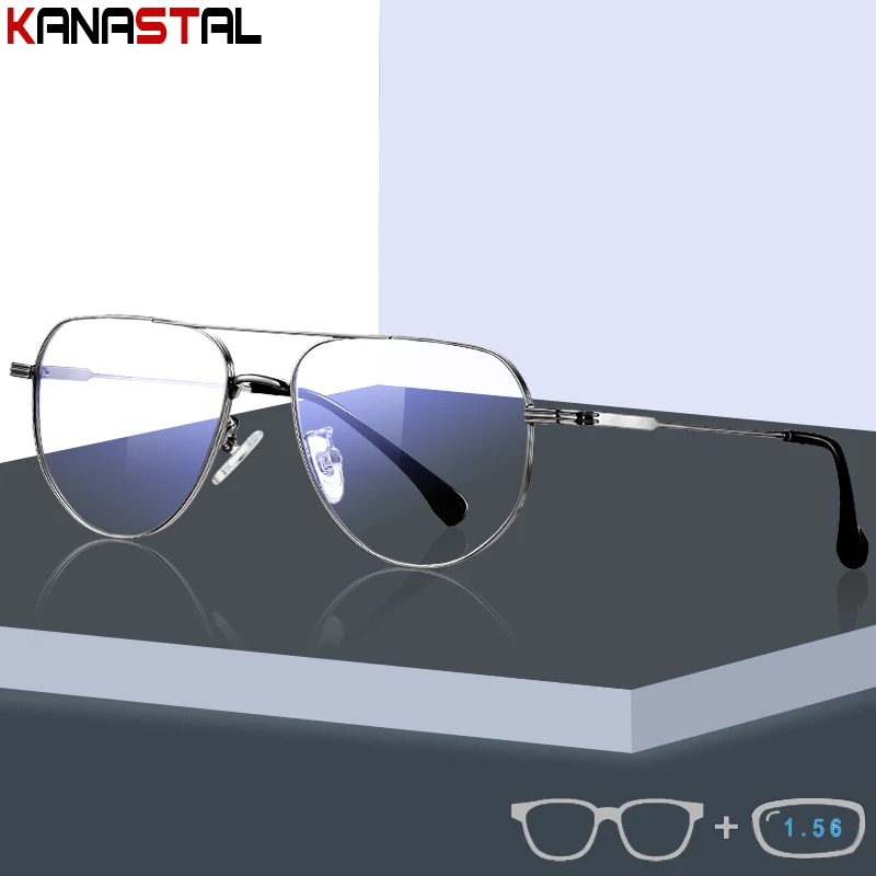 

Women Reading Glasses Prescription Optics Myopia Presbyopic Eyewear Blue Light Blocking Lightweight Titanium Eyeglasses Frame