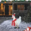 Chicken Christmas Ornaments LED Light Rooster Animal Garden Stakes Acrylic Xmas Atmosphere Holiday Decoration for Festival Party 1