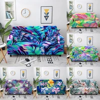 tropical leaves printed elastic sofa covers for living room stretch armchair cover l shape corner sofa cover 1234 seater