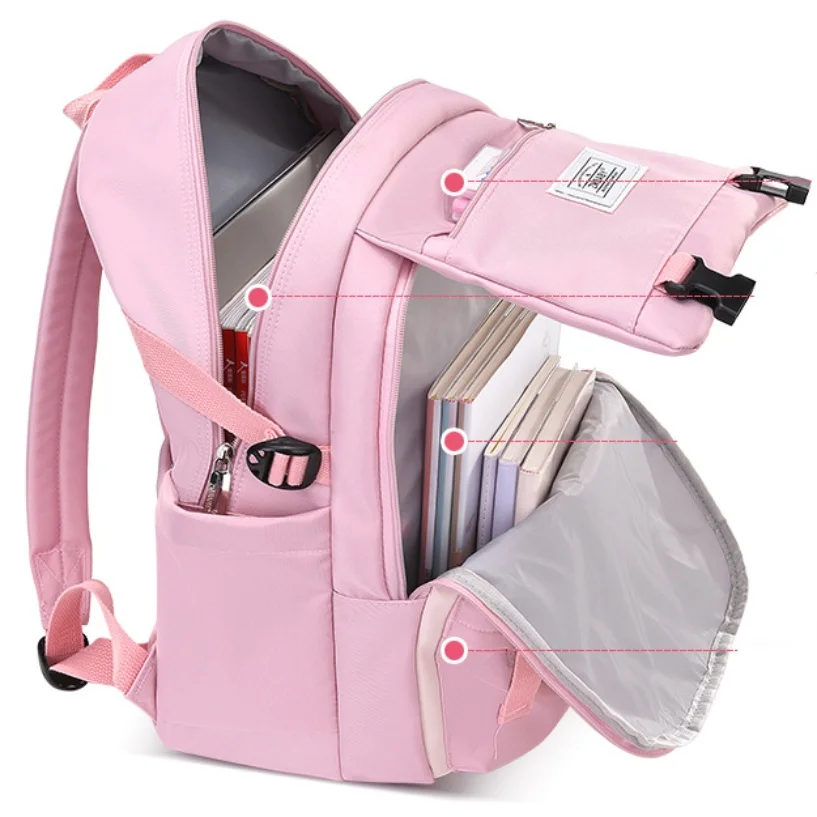 Girl Boy 6-12 Years Old Primary Simple Leisure Backpacks New Children Students Waterproof Large Capacity Schoolbags for Kids