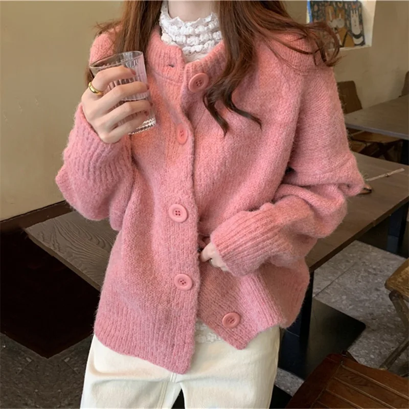 

Мягкий восковой свитер Mori, корейский Вязаный Кардиган с длинным рукавом в японском стиле