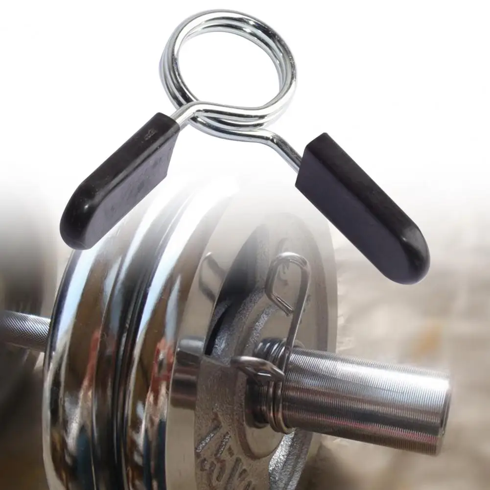 1 Pair Barbell Spring Collar Labor Saving One-handed Operate Workout Accessory Weights Bar Plates Lock Collars Clips for Women |