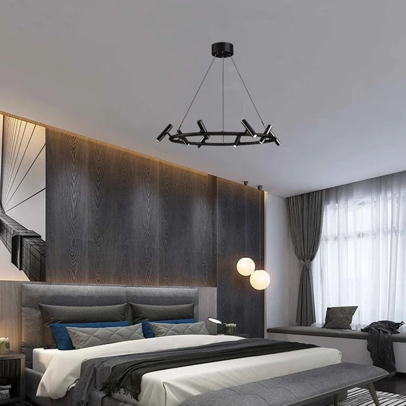 Минималистичная люстра металлические подвесные светильники для гостиной