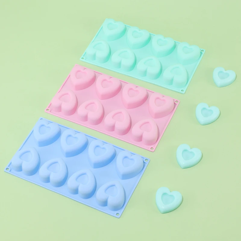 

Cute Cartoon Love Heart Silicone Mold Valentine’s Day Cake Soap Decorate Baking Tool Pastry Pudding Candy Chocolate Make Mould