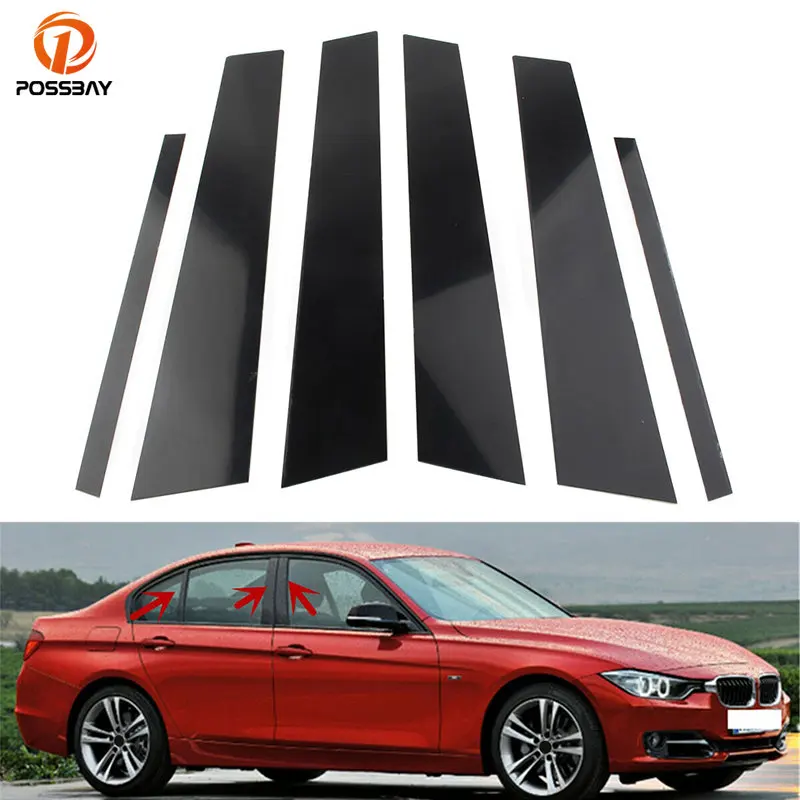 

6 шт. для BMW F30/F31/F34/F35 2012-2017 2018 столбики для автомобиля молдинговая крышка декоративные наклейки глянцевая черная наклейка Стайлинг