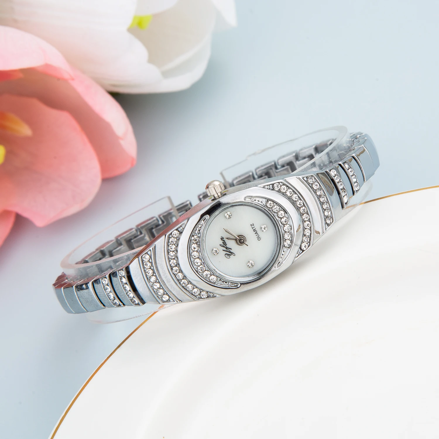 Fashion  Bracelet Watch for Women Luxury Alloy Strap Quartz Ladies Watch Clock Gift for Girls Rose Gold Dropshipping