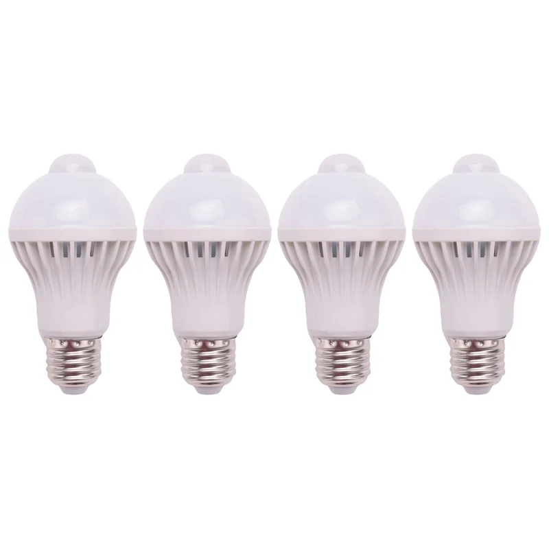 

4X E27 Led Bulb Light Motion Sensor Light LED PIR Motion Sensor Lamp Globe Bulb Light Lamp 5W