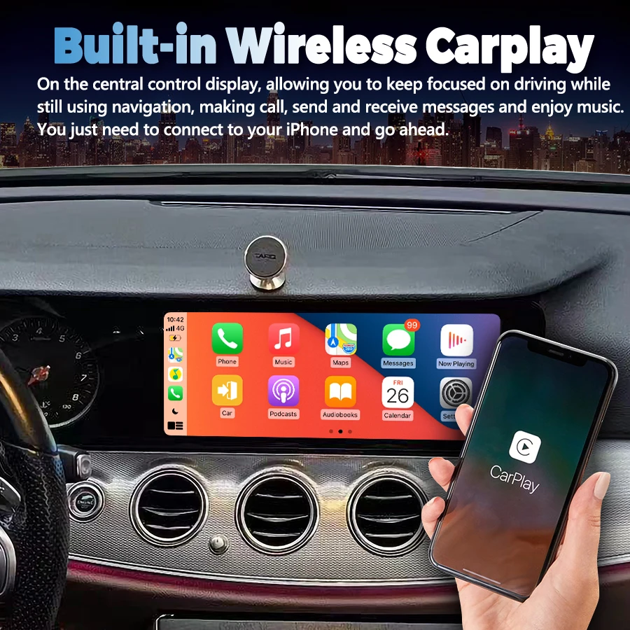 256 ГБ 12 3 дюймов Android 13 экран для Mercedes Benz E Class E200 E300 E320 W213 2016-2020 GPS Carplay автомобильный
