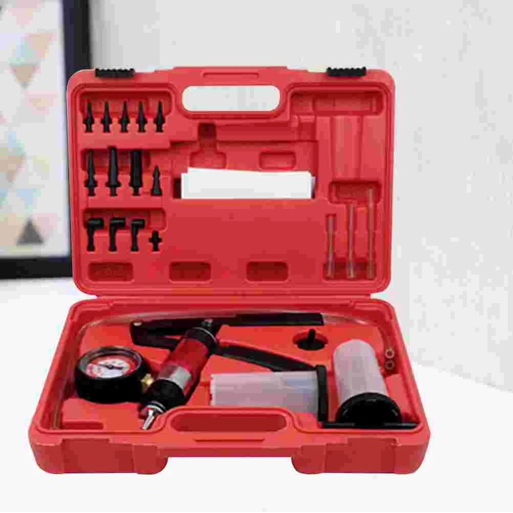 

Hand-held Vacuum Pump Brake Bleeder Kit Vacuum Pump Body Manual Vacuum Pump for Steam Protection Tool (Red Box)