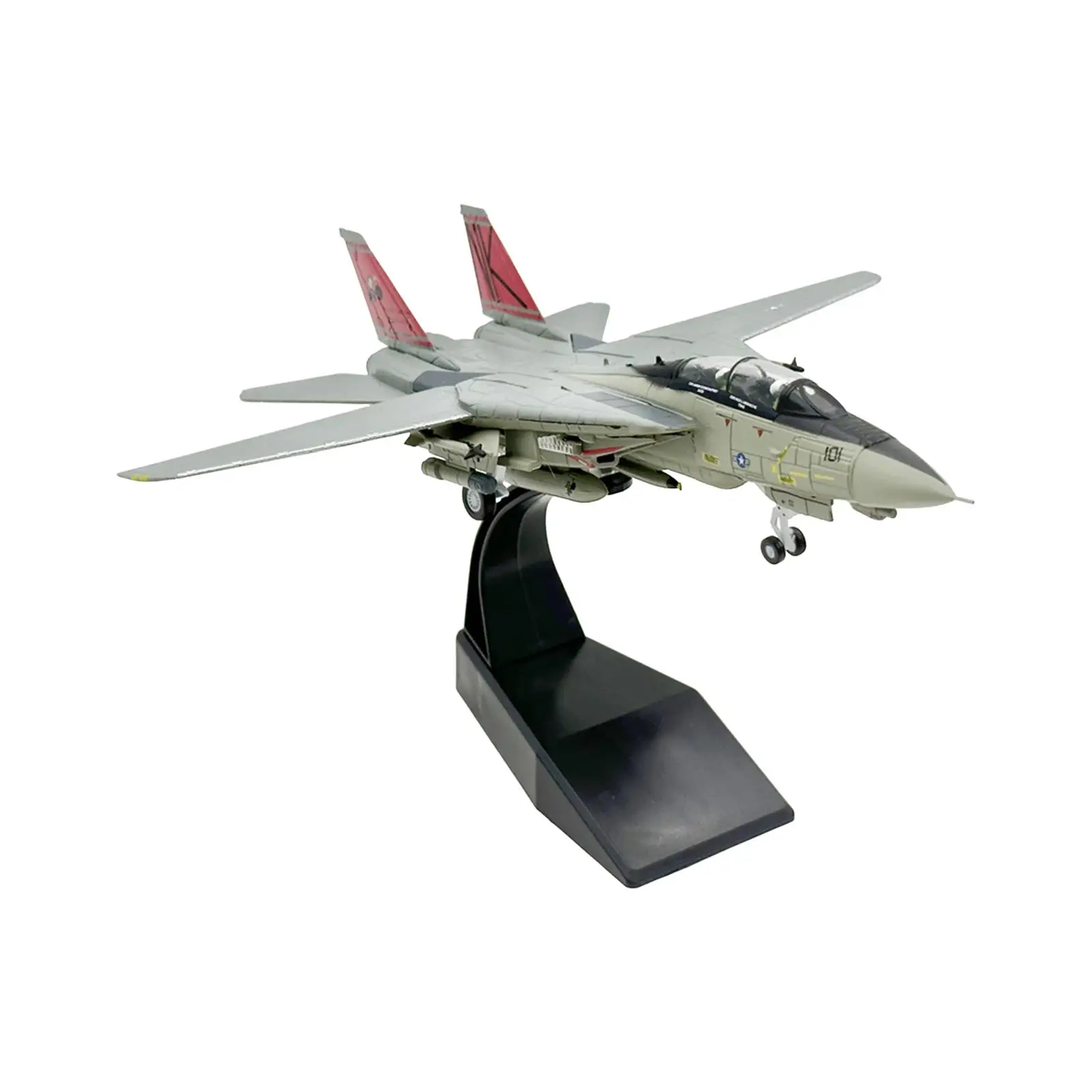 

1:100 F 14 USA Carrier Aircraft Diecast Alloy Model Airplane with Base for TV Cabinet Cafes Livingroom Bookshelf Tabletop Decor