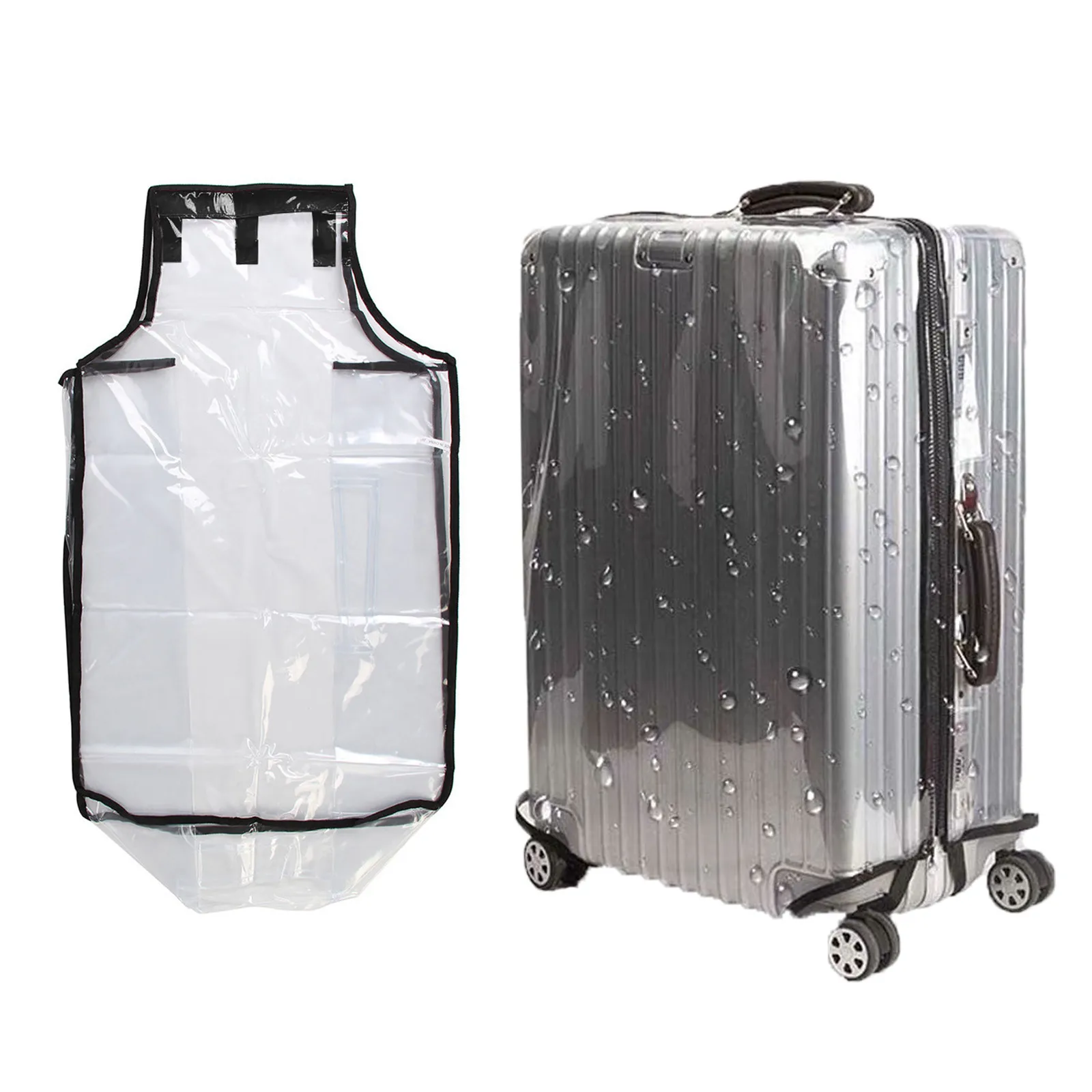 

Утолщенный прозрачный защитный чехол для багажа, водонепроницаемый чехол для чемодана на колесиках, износостойкие дорожные аксессуары из ПВХ