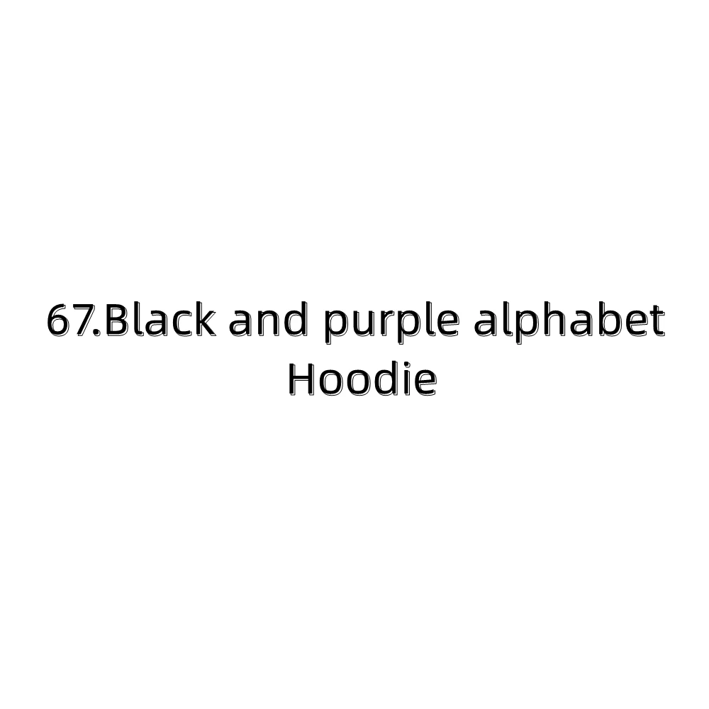 

67.Black and purple alphabet Hoodie