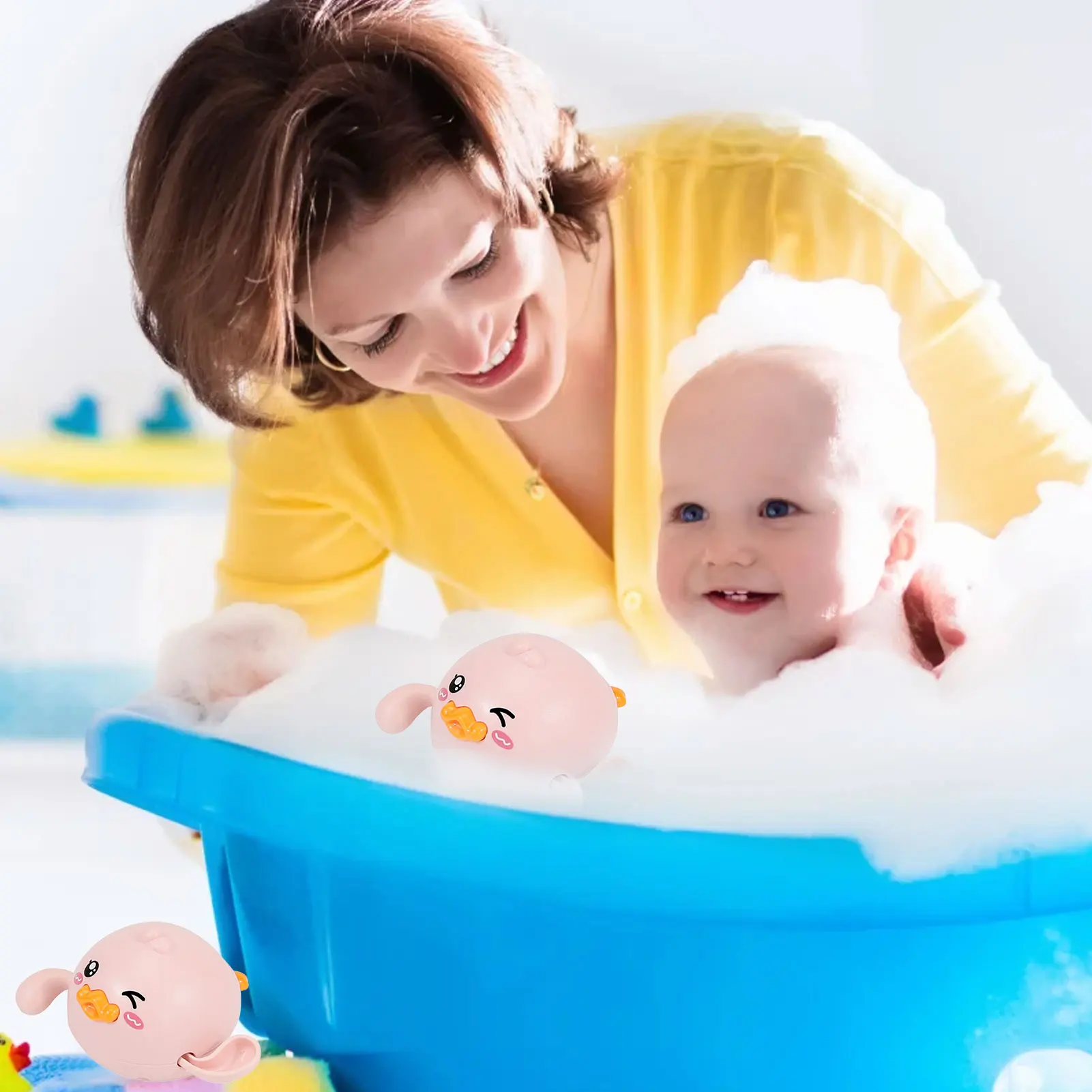Bathroom Bath Shower Baby Clockwork Swimming Children Play Water Cute Little Duck Bathing Bathtub Toys For Kid Toddler Gifts