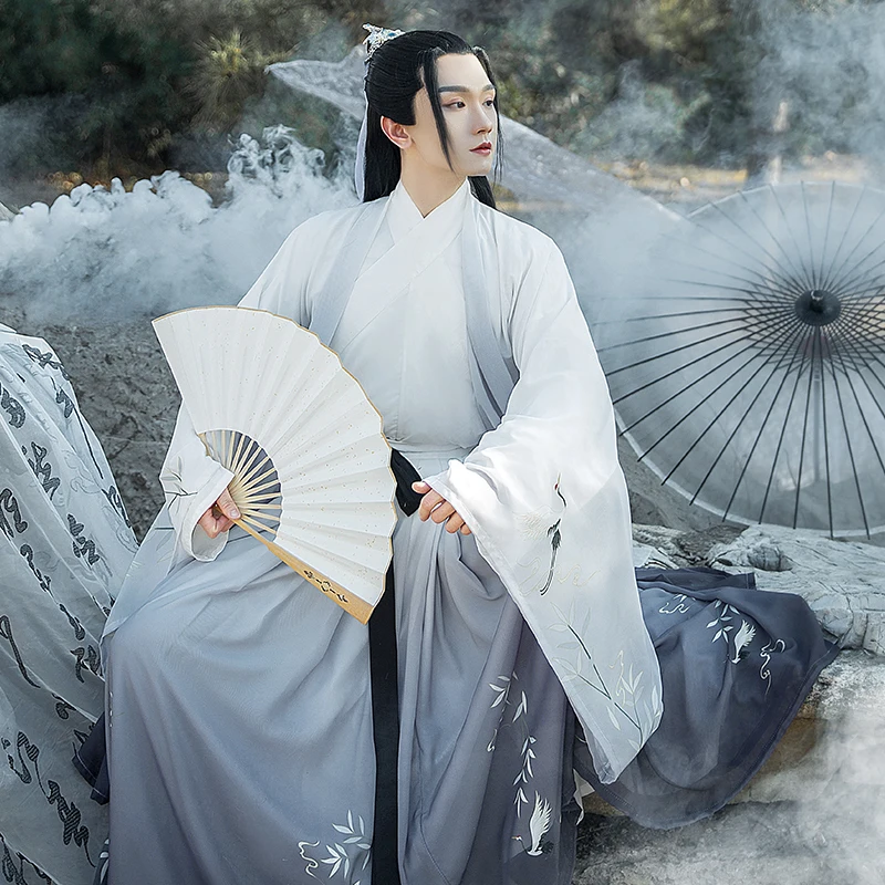 Hanfu Cos Мужской китайский стиль Женский древний костюм Xiake с перекрестным