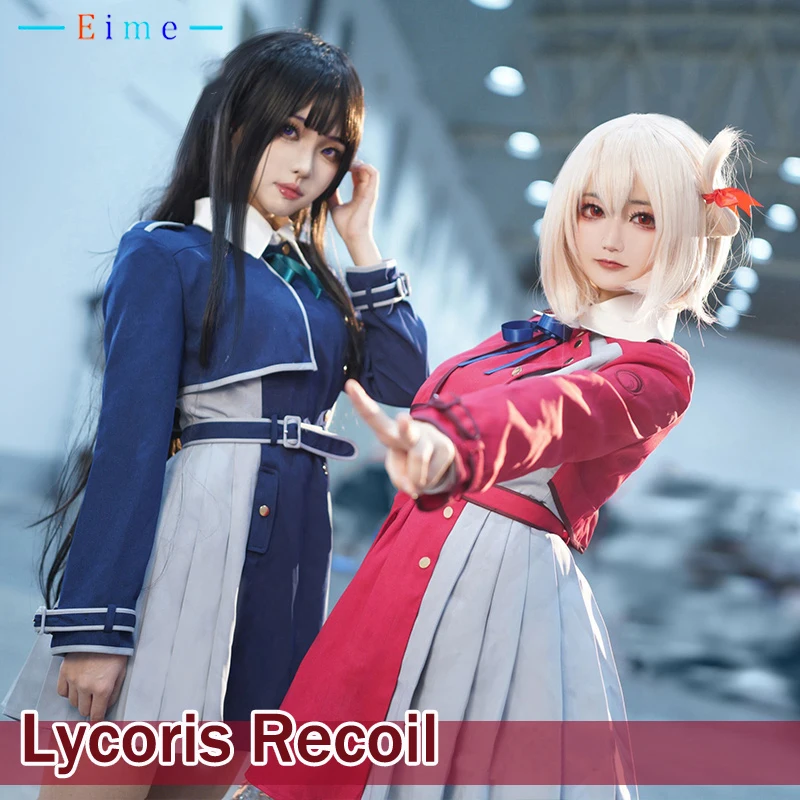 

EIME Anime Lycoris Recoil Inoue Takina Cosplay Costume Women Blue Dress Halloween Party Suit JK Uniforms Outfits Custom Made