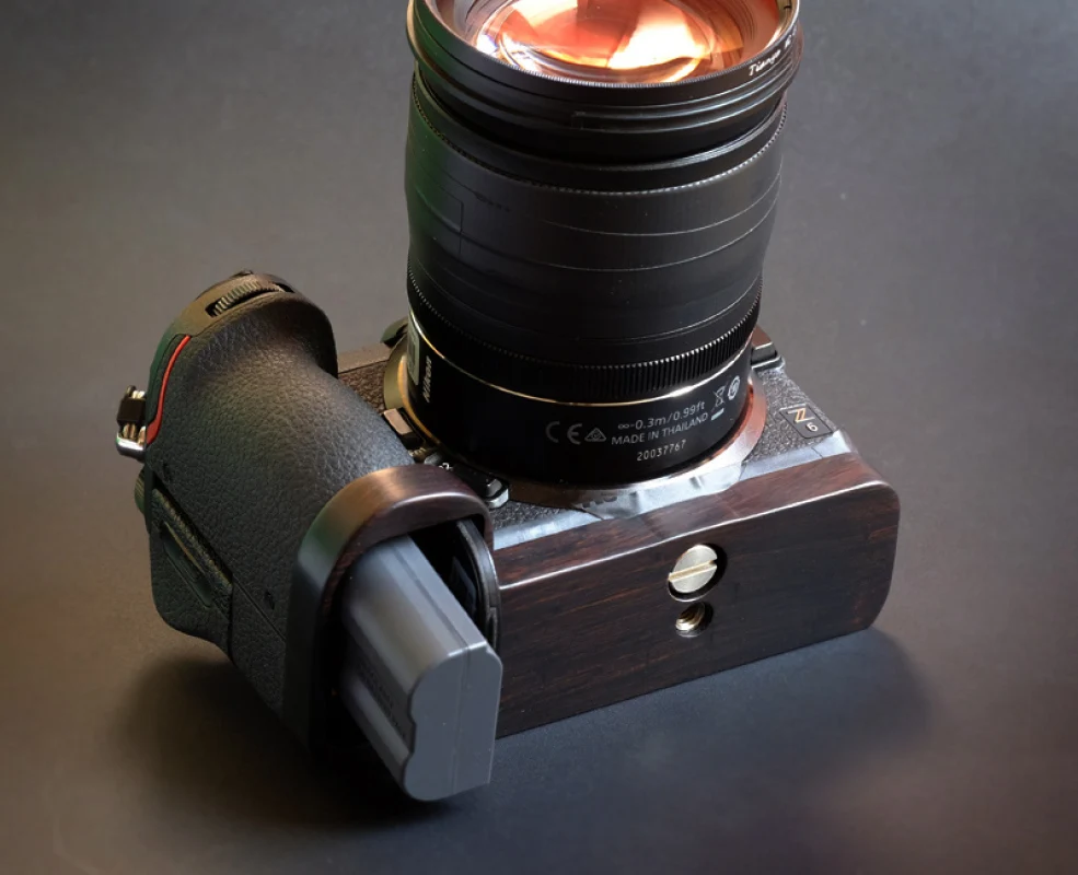 Ручка для камеры ручной работы из дерева Nikon Z7 Z6 Z5 II опорная пластина черного