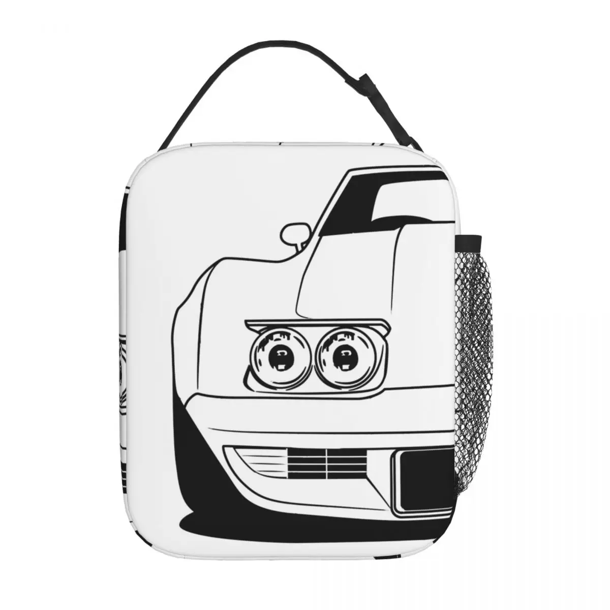 

Corvette C3 SportsCar Thermal Insulated Lunch Bags for School Portable Bento Box Thermal Cooler Food Box