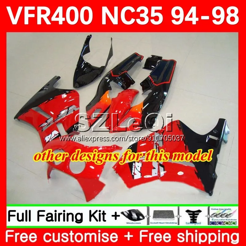 VFR400R для HONDA VFR400 RVF VFR 400 R RR 400R 94 95 96 97 98 65No.31 RVF400R Hot Purple NC35 1994 1995 1996 1997 1998 обтекатель