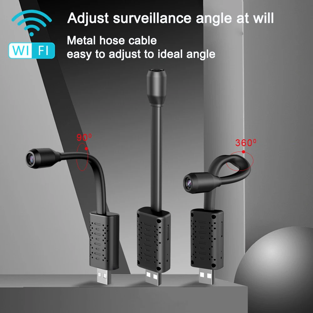 Мини-камера наблюдения с Wi-Fi IP USB Full HD 720P P2P CCTV SD-картой Cloud Storage Smart AI Human Detection V380 APP.