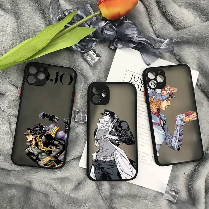 

JOJO’S BIZARRE ADVENTURE Anime Phone Case matte transparent For iphone 11 12 13 7 8 plus mini x xs xr pro max cover