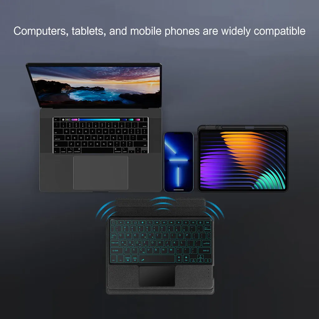 Чехол с подсветкой для клавиатуры Xiaomi Pad 7 Pro 11 2 дюйма 2024 6 дюймов 5 5Pro Redmi SE