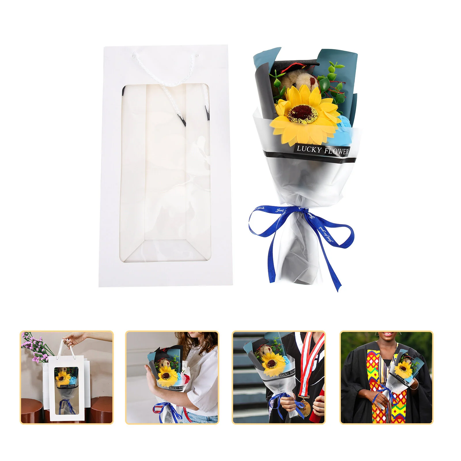 

Bear Bouquet Graduation Commencement Presents Figurine Gift Ornament