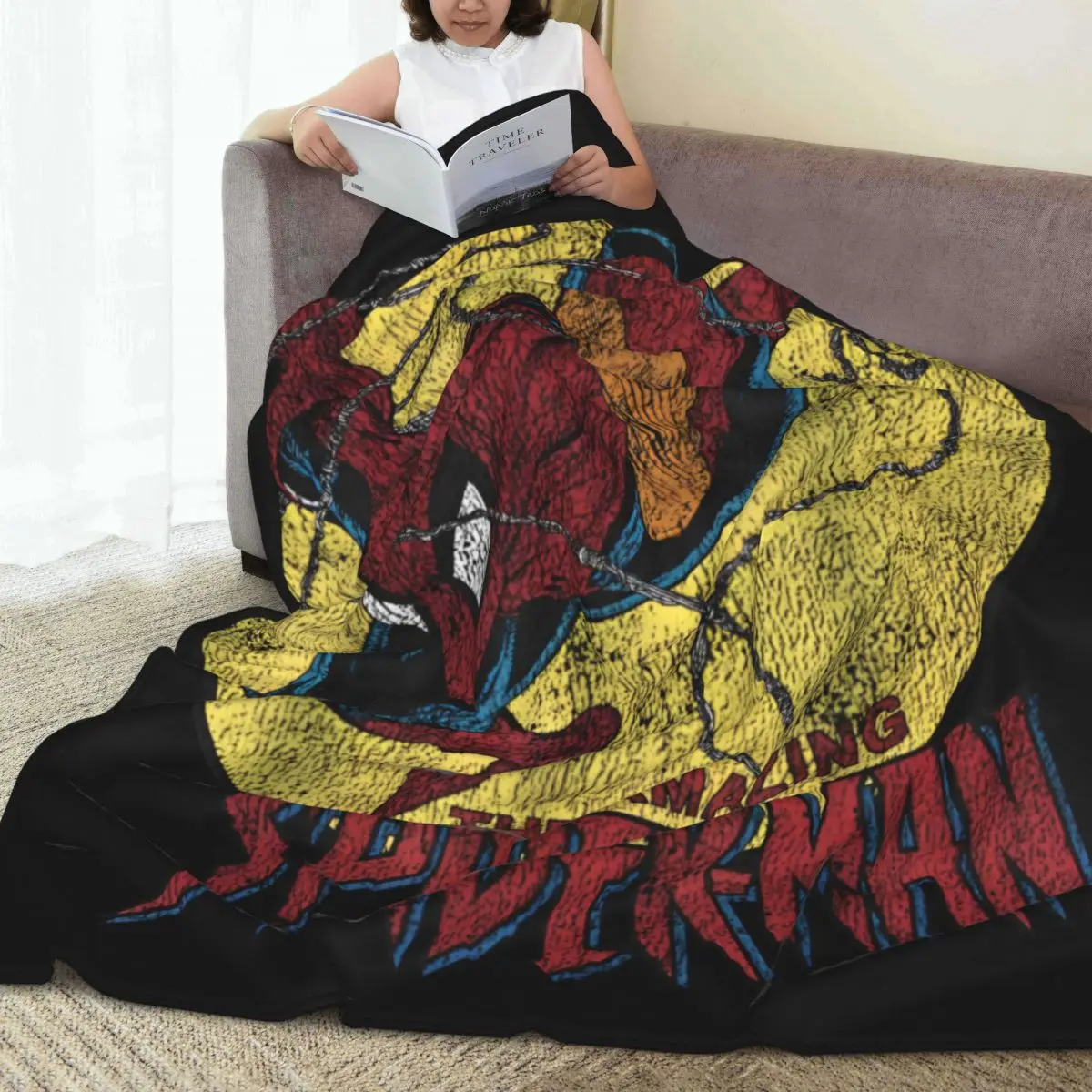 Удивительное одеяло Человек-паук качественное супермягкое зимнее для пикника