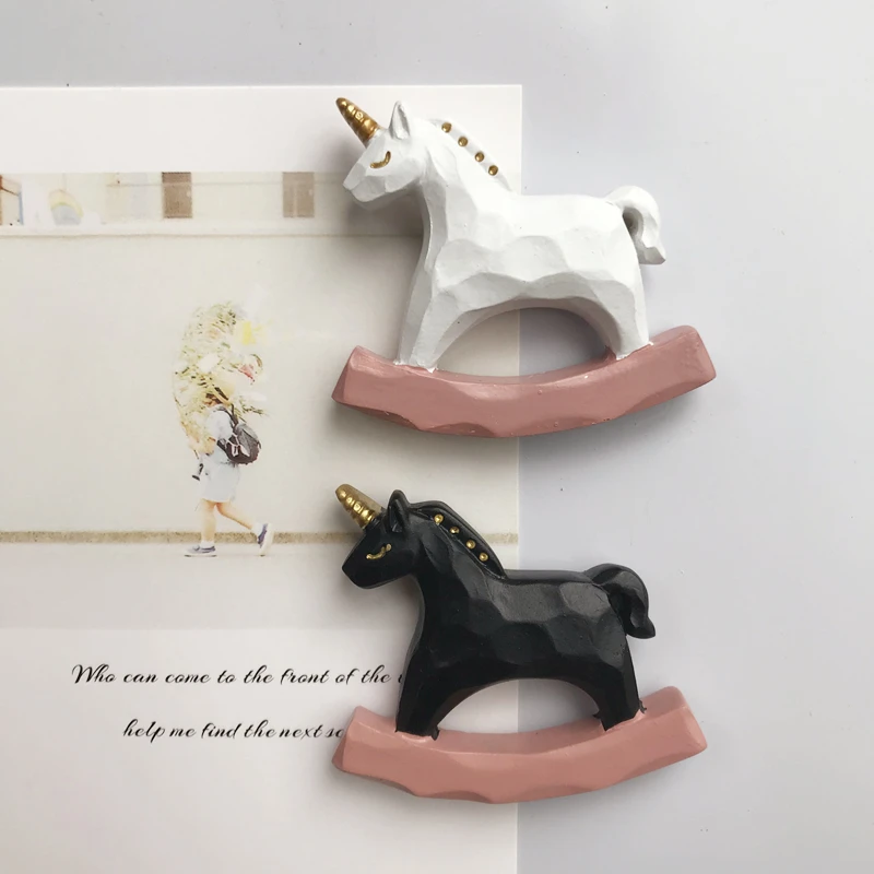 

Ins Creative Cute Unicorn Trojan Resin Magnetic Refrigerator Home Decoration Cute Home Decor