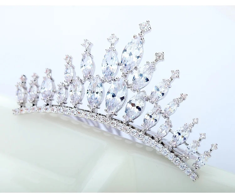 

Korean Fashion Crown B Hair Comb AAA Zircon Bridal Hair Accessories