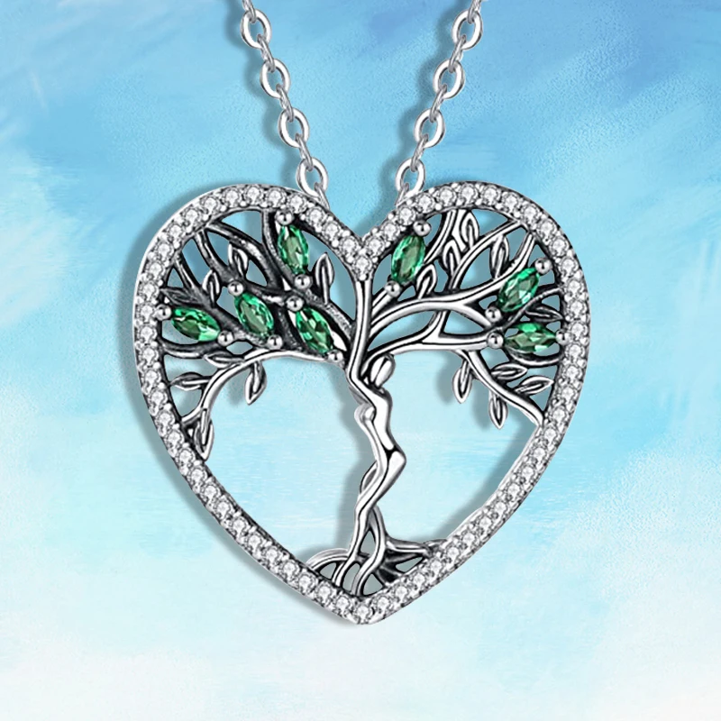 Модное ожерелье в форме дерева жизни сердца мужская и женская подвеска ювелирные