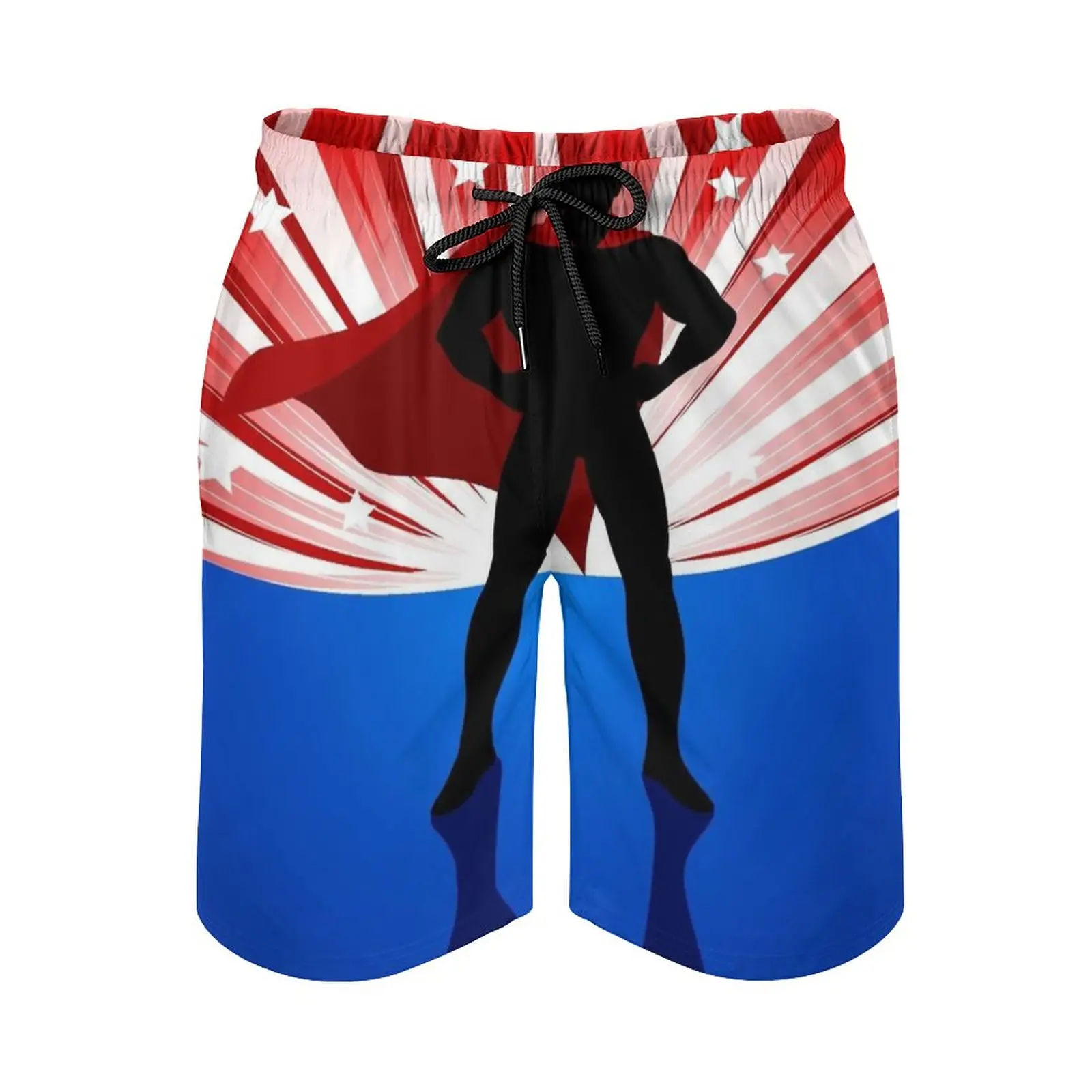 

Superhero Men's Swim Trunks Quick Dry Volley Beach Shorts With Pockets For Men's Superhero Kids Kid Boys Boy Room Blue Red