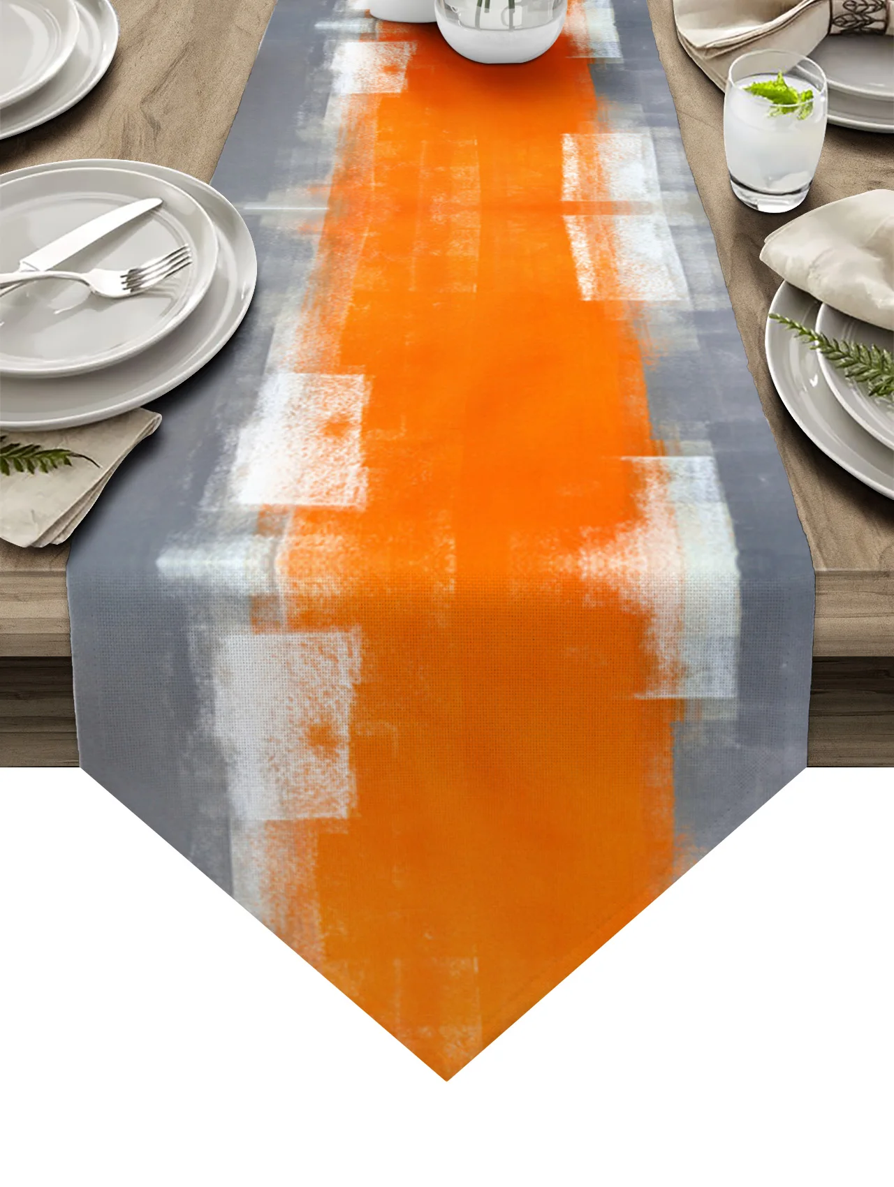 

Оранжевые серые абстрактные скатерти для стола с ковриком для кухни скатерть для журнального столика Свадебный декор скатерти для стола