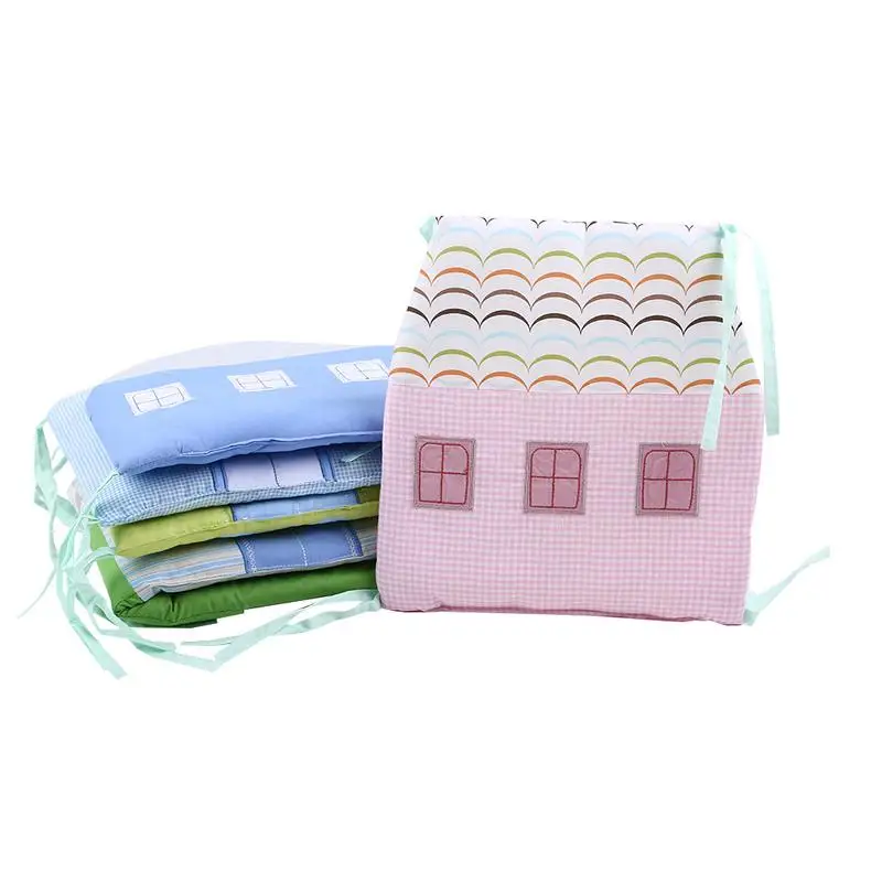 

Cotton Crib Fence Cushion 5Pcs Washable Anti-collision Bumper Pad For Infant Cribs Baby Cot Bumpers Protector Bedding Breathable