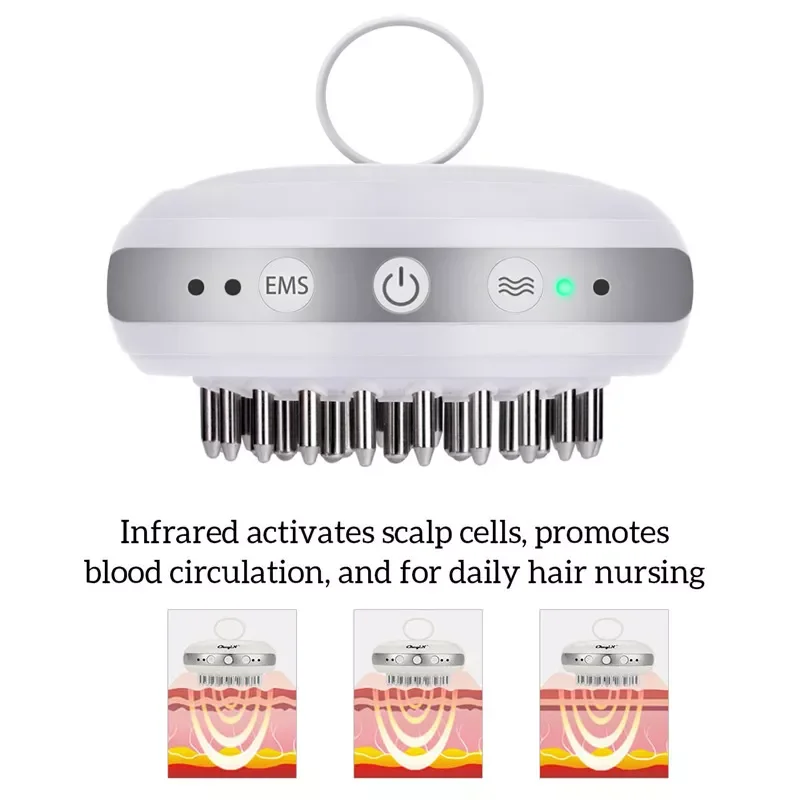 

Hair Regrowth Brush Tool Scalp Care Hair Growth Device EMS Infrared Scalp Massage Comb Prevent Loss Relax Body Head Massager
