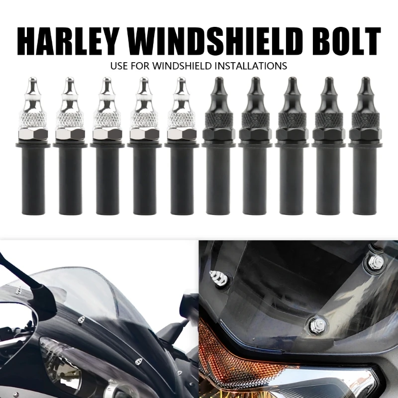 

Industrial Grade Motorcycles Windshield Set Motorcycle Windscreen Hardware Kits Windshield Installation set Durable R2LC