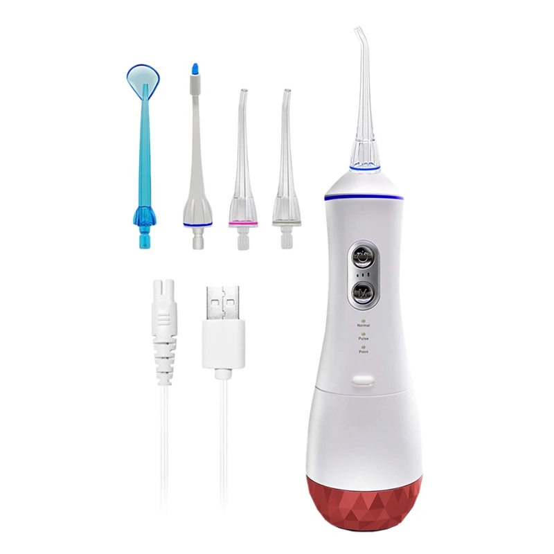 

USB Rechargeable Water Flosser Portable Water Jet 320ML Water Tank Waterproof Teeth Cleaner Oral Irrigator