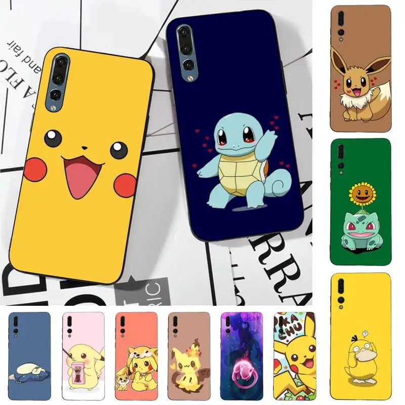 

BANDAI Pokemon Phone Case for Huawei P30 40 20 10 8 9 lite pro plus Psmart2019