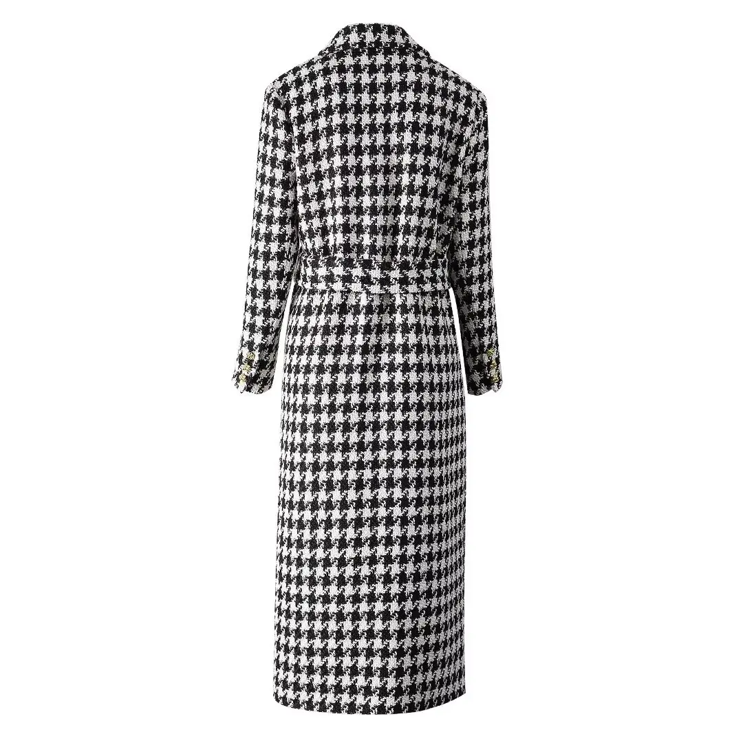 SEQINYY элегантное длинное пальто осень-зима новый модный дизайн женский подиум High