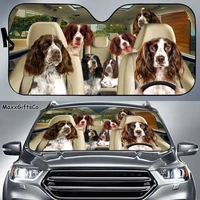 english springer spaniel car sun shade dogs windshield dogs family sunshade dogs car accessories english springer spaniel lo