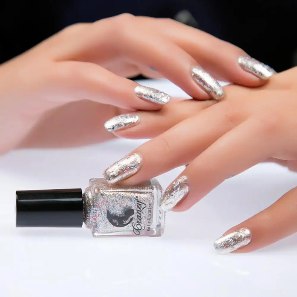 

6ml Nail Gel Silver Mirror Metallic Gel Nail Polish Semi Permanent Nail Art Design Varnishes Nail Art Manicure TSLM1