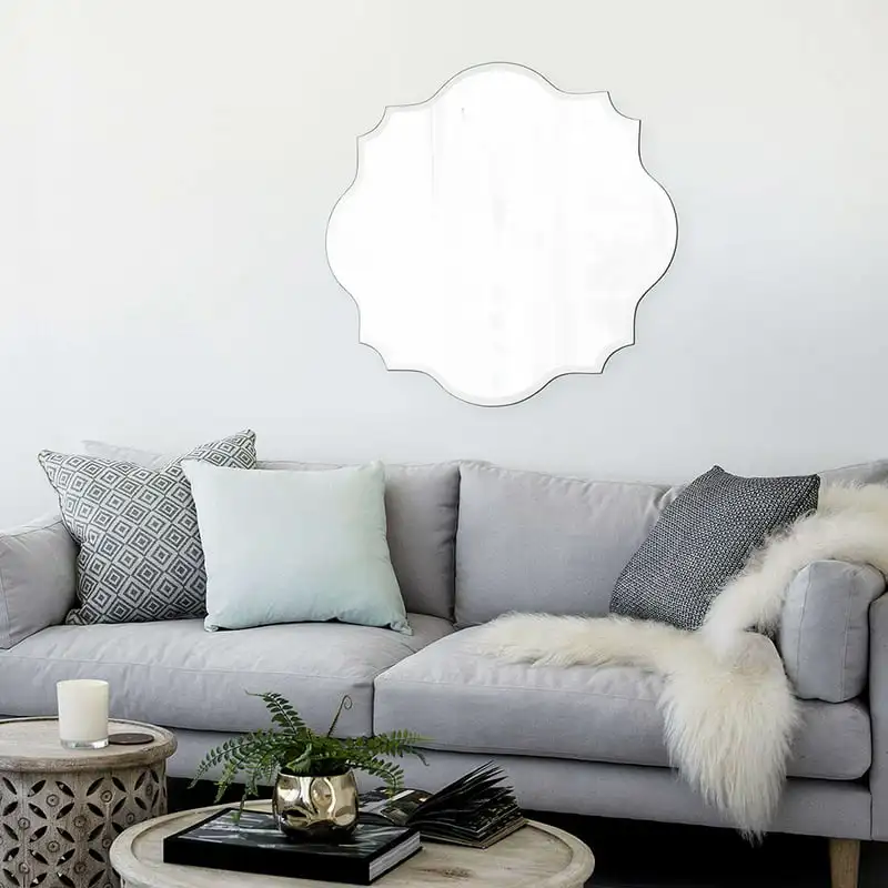 

by 36" Scalloped Frameless Mirror