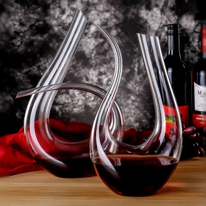 

Big Decanter Handmade Crystal Red Wine Brandy Champagne Glasses Decanter Bottle Jug Pourer Aerator For Family Bar