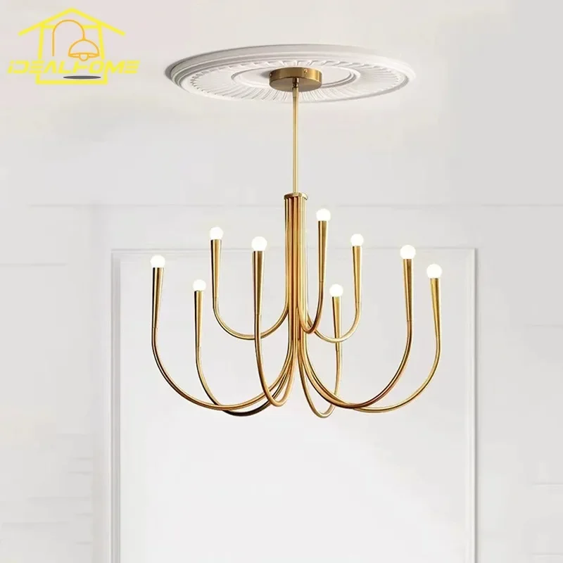 Американские роскошные подвесные светильники со свечами светодиодные E14