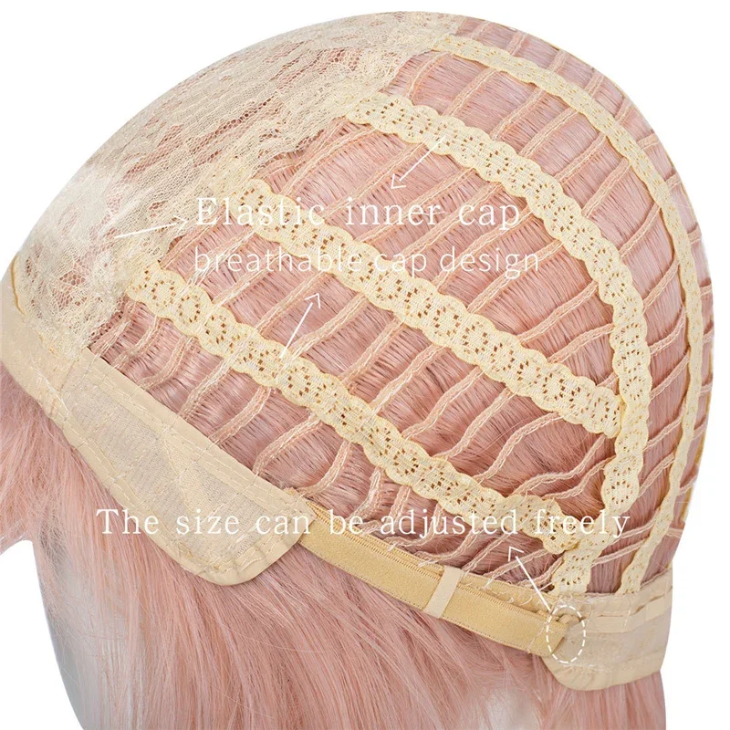 Danganronpa Dangan Ronpa Junko Enoshima Парик Светло-розовый термостойкий зажим для волос Конские